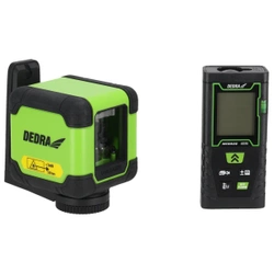 Křížový laser zelený + laserový dálkoměr 40 m – set