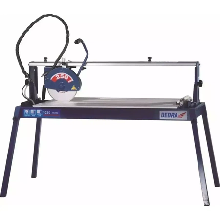 Stroj za rezanje ploščic, kamna, kamna DEDRA DED7824 1100W rezilo 250mm, max. dolžina rezanja. 1020 mm, drsna glava