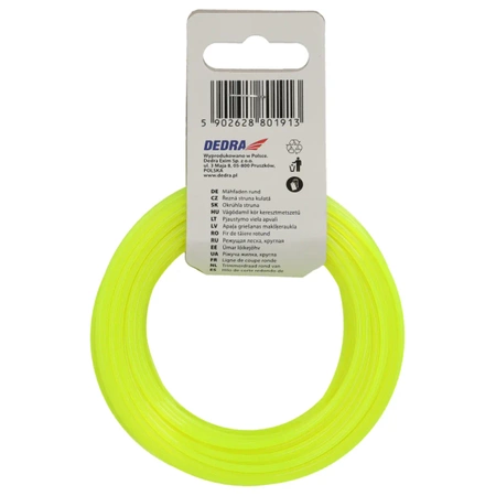 Żyłka tnąca okrągła, żyłka do podkaszarki, kosy Garden DEDRA 80Z24151 2,4mmx15mm