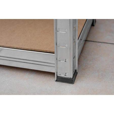 Kovový skladový regál DEDRA N1405, 5 políc z MDF, rozmery 154x75x30 cm