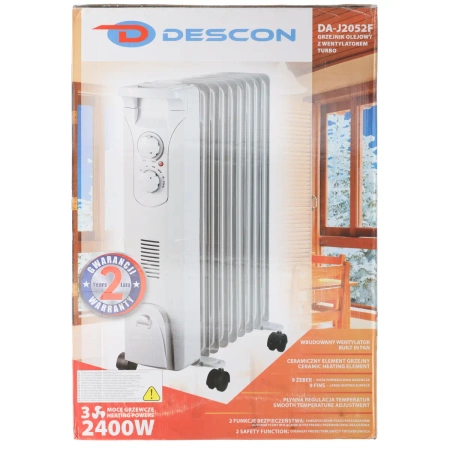 Õliküttekeha õhuvarustusega DESCON DA-J2052F 2000W +400W