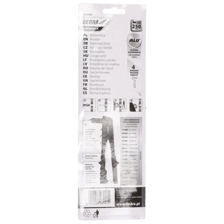 Hand riveter for aluminum rivets, 250mm length