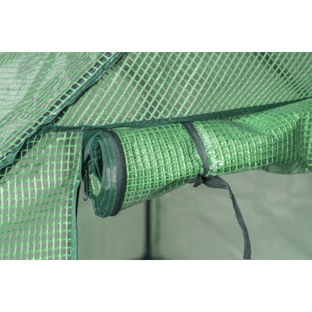 Velika zložljiva vrtnarska rastlinjak DEDRA N04741, dimenzije 143x143x195 cm