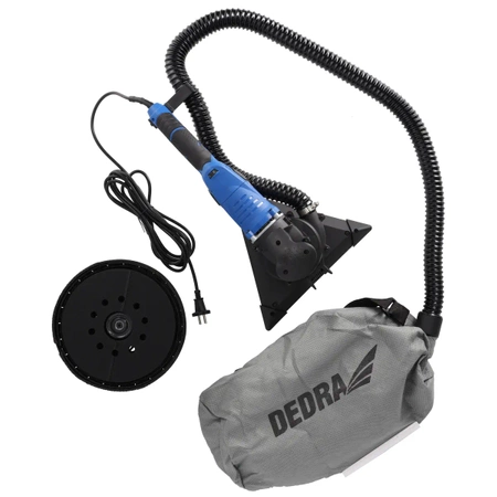 DEDRA DED7763 1010W krátka brúska na omietky, duo, turbo, 225 mm kotúč, trojuholníková hlava, na sadrokartón, kufrík