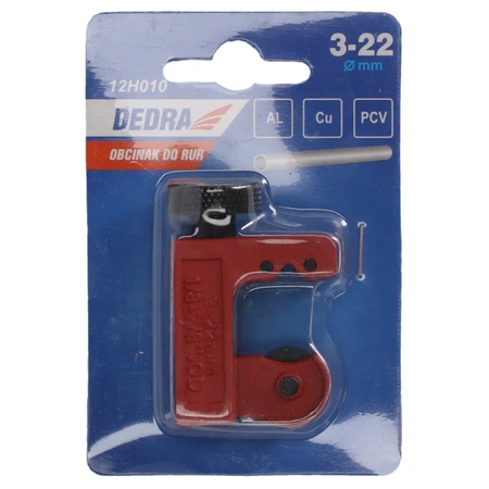 Obcinak do rur aluminiowych, miedzianych i PCV DEDRA 12H010 3-22mm