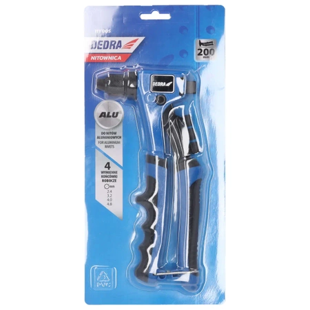 Short hand riveter for aluminum rivets, 200mm length