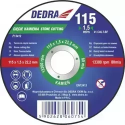 DEDRA rezalni kolut za kamen F13412 115x1,5x22,2mm