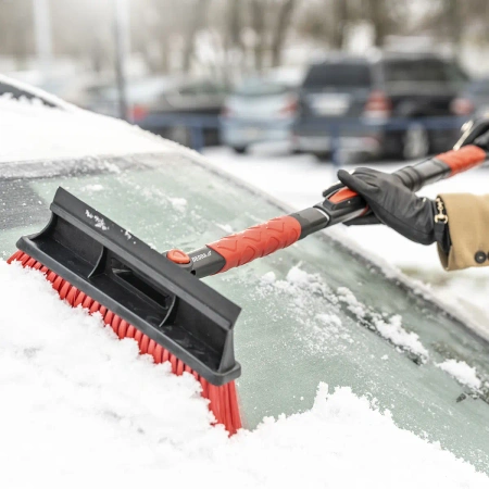 Brush with scraper and squeegee 3-in-1, 87-105 cm, DEDRA 2001A04