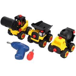 Set de jucării - trei vehicule cu șurubelniță DEDRA M315.010