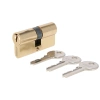 Lock cylinder insert 70 mm 30/40 DEDRA 11U502, brass, set of 3 keys