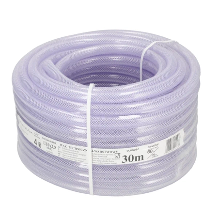 Megerősített PVC légtömlő PANSAM A540203 Wąż pneumatyczny PVC zbrojony PANSAM A540203 10x15mm, rolka 30mmm, tekercs 30m