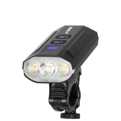 Přední cyklistické světlo, cyklistická baterka DEDRA L0931, Powerbanka, USB-C, LED dioda 1200 lm