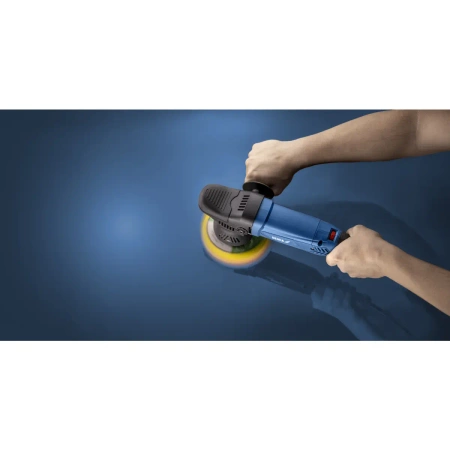 Orbital-rotary polisher DEDRA DED7991, power 900W, rotation speed 1500-4500 RPM, two interchangeable pads 125/150mm