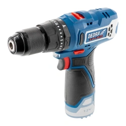 Mașină de găurit și înșurubat cu acumulator 12V DEDRA MAUS DED7330 32Nm, două viteze 0-400/0-1300 rpm, mandrină 10mm