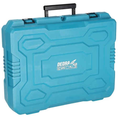 Tool set in a case DEDRA SAS+ALL DED7030A03, screwdriver, impact wrench, two batteries (2Ah and 4Ah), charger, accessories 13 pcs.