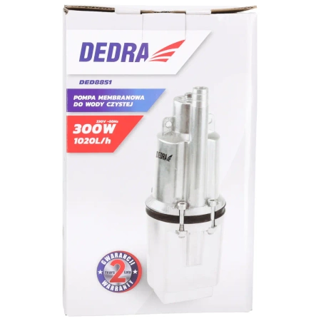 Membraninis siurblys švariam vandeniui 300W