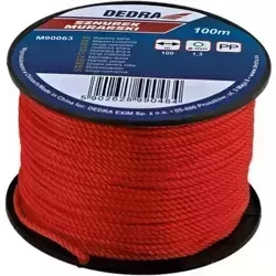 Masonry line 100m, dia 1,3mm, PP, yellow reel, spool