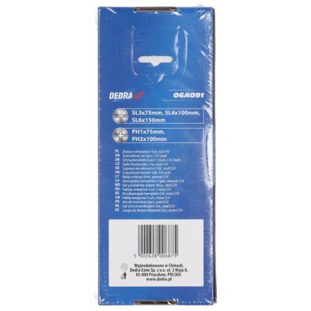 DEDRA 06A091 komplet izvijačev 5 kosov, CrV jeklo