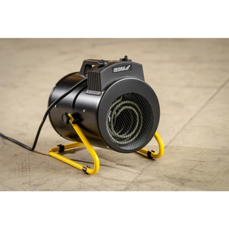 Električni grelnik 5kW, 400V, okrogel, črn DEDRA DED9932B