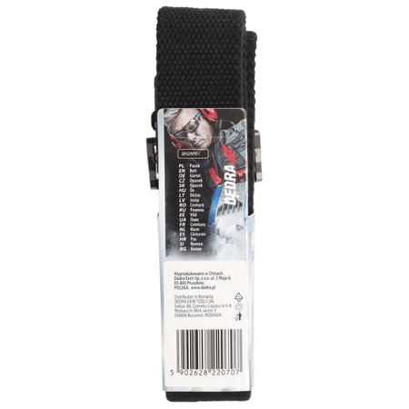 Trouser belt 130cm, metal buckle, DEDRA BH2AP01Trouser belt 130cm, metal buckle, DEDRA BH2AP01