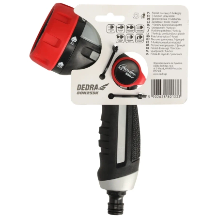 Пистолет-распылитель 7-функциональный GARDEN DEDRA 80N253K ULTRA LIGHT THUMB CONTROL