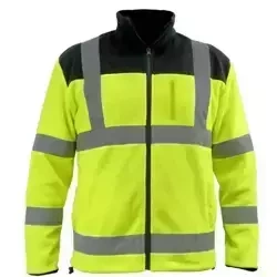 DEDRA BH80P3-L, светлоотразително яке от полар, 280g/m2, размер L, жълто/черно