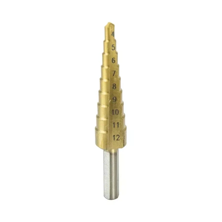 Wiertło stopniowe DEDRA WMST0412 4-12mm, HSS, TiN, choinka