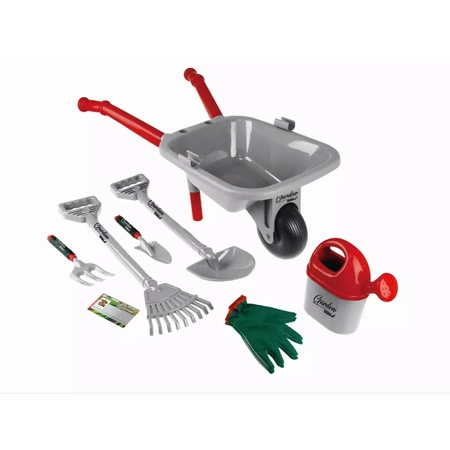 Toy set of a small gardener with a wheelbarrow DEDRA M315.020