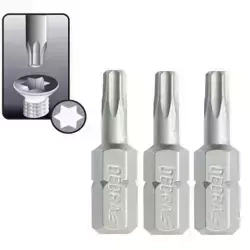 Викрутки, біти DEDRA 18A03T100-03 Torx T10x25мм, блістер 3шт