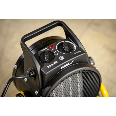 DEDRA DED9930C электронагреватель PTC 2,0кВт, круглый, черный DEDRA DED9930C керамический нагревательный элемент