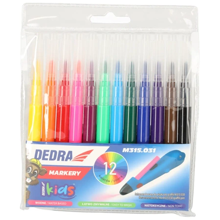 Rezerves marķieri DEDRA KIDS M315.030, 12 gab. komplekts,