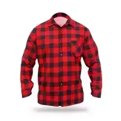 Koszula flanelowa DEDRA BH51F1-XL czerwona, rozm.XL, 100% bawełna