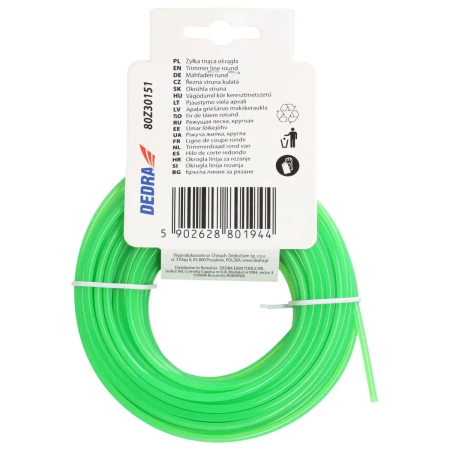 Ümmargune lõikeliin, trimmeriliin, aiakäärid DEDRA 80Z30151 3,0mm x 15m