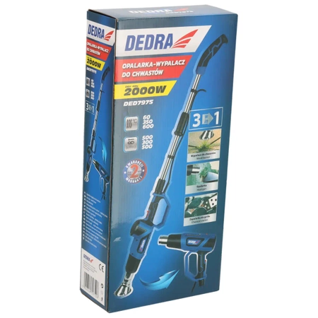 DEDRA DED7975 Выжигатель сорняков 2000 Вт, 3W1