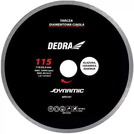 DEDRA HP2104E 180mmx25,4mm Динамичен диамантен диск за плочки