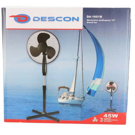 Seisev ventilaator DESCON DA-1601B 45W, 16", must