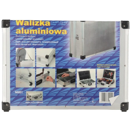 DEDRA N0001 aluminijasti kovček za orodje 460x325x150 srebrn