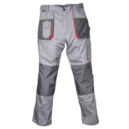 Safety trousers size S/48, grey, weight 190g/m2, 20% polyester 80% cotton