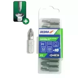 Šroubovací bity ploché Pozidriv PZ1x25mm,10ks plast.obal.