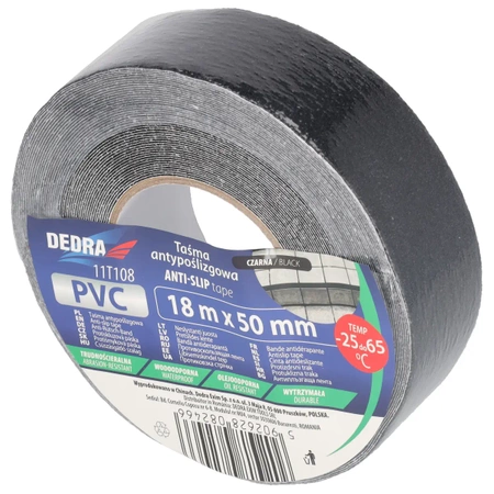 Anti-slip tape 50mm x 18m, black, DEDRA 11T108