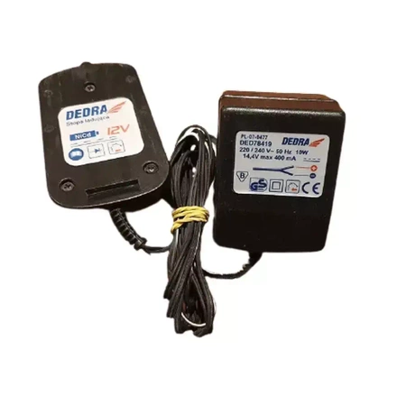 DED7841, DED7841B DEDRA DED78419 12V akumulatorski vrtalnik/vijačnik polnilec