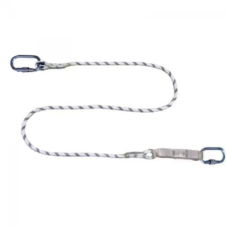 Lanyard 2m with energy absorber and connectors