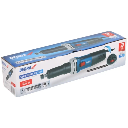 Ravni brusilnik 550 W, trn 6 mm DEDRA DED7948