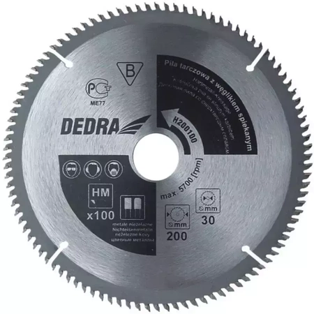 Circular tipped saw blade 250X100X30 ALU