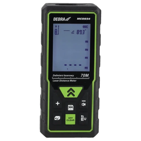 Лазерен уред за измерване на разстояние 70 м DEDRA MC0934, лазерен уред за измерване на разстояние за домашна употреба