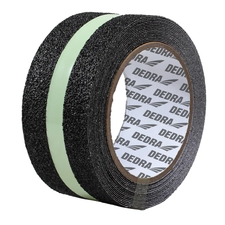 Anti-slip tape 50mm x 5m, fluorescent strip, DEDRA 11T121