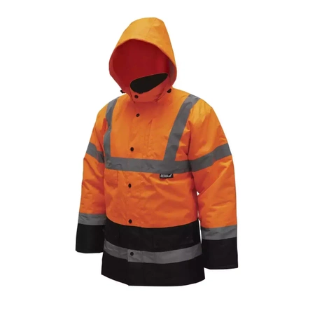 Geacă căptuşită reflectorizantă "parka" mărim.S,portocaliu