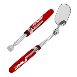 Inspection mirror 50x26mm and magnetic gripper, 2pcs set, DEDRA 06F810