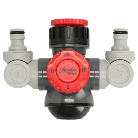 Szögletes dupla csapcsatlakozó 1/2"-3/4", kártya, GARDEN DEDRA 80N008K