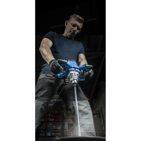 Електрическа бъркалка DEDRA DED7928 1200W, 2-скоростна, 120mm, за разтвори, мазилки, лепила, бои и лакове